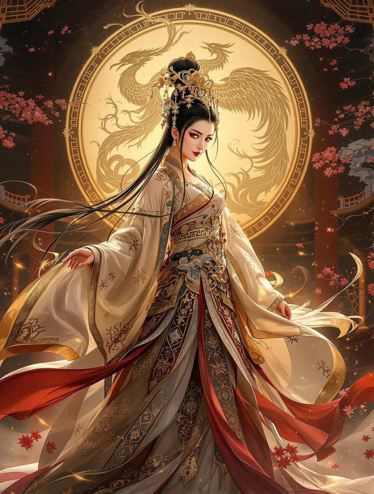ai漫剧片子 - 凤鸣九天，古装玄幻题材短剧，凤凰神女转世为人间公主，在宫廷权谋与天命轮回中，她以智慧和勇气守护家国，谱写一曲九天之歌。